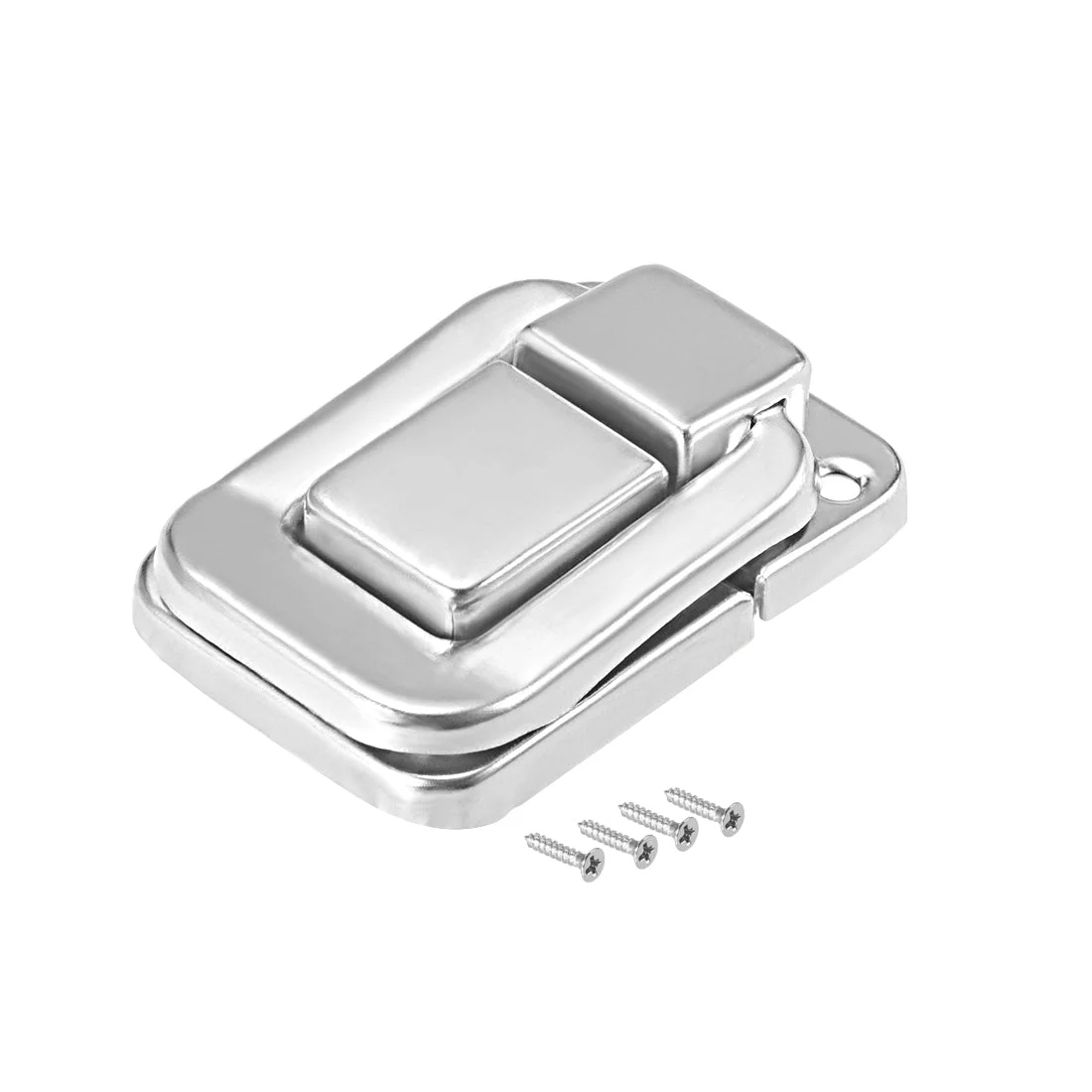 Toggle Latch, 40mm Retro Style Silver Tone Decorative Hasp Jewelry Suitcase Box Catch w Screws 4 pcs
