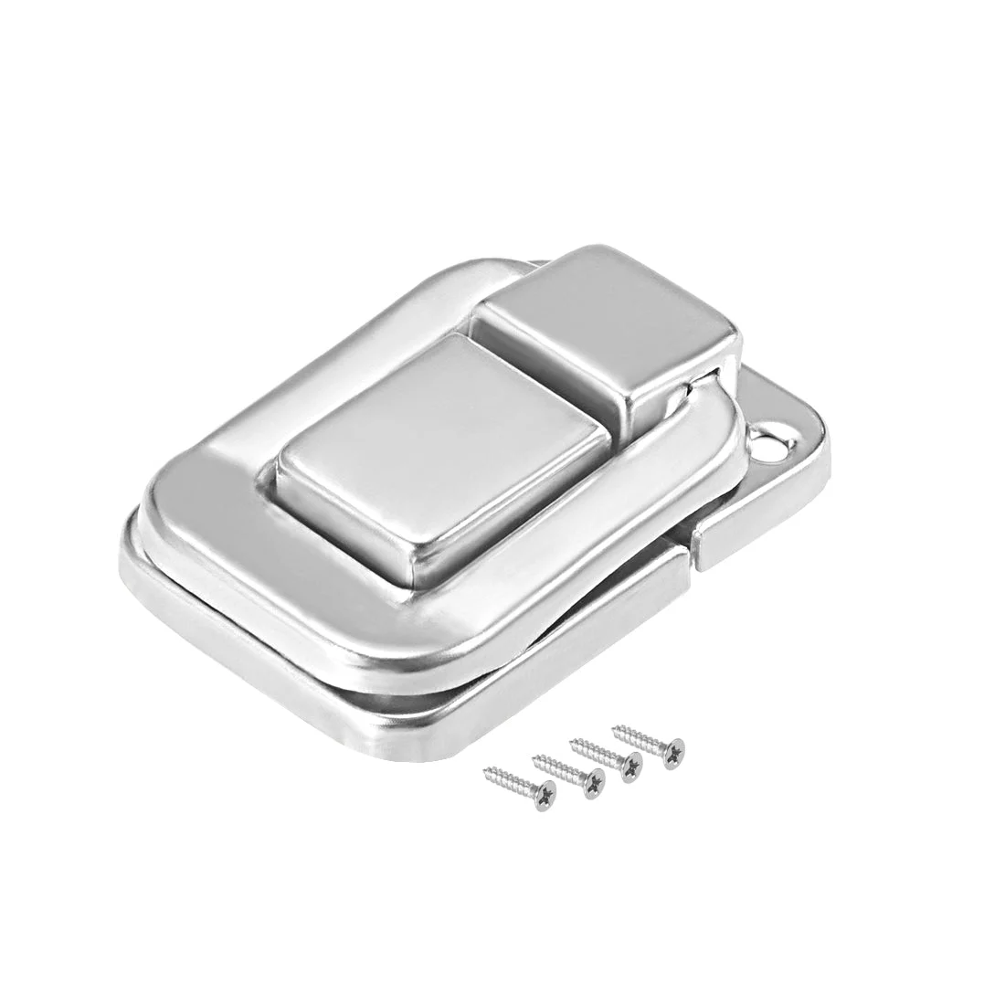 Toggle Latch, 38mm Retro Style Silver Tone Decorative Hasp Jewelry Wooden Box Catch w Screws 10 pcs