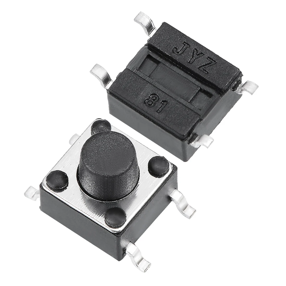 6x6x6mm Momentary Panel PCB Surface Mounted Devices SMT Mount 4 Pins Push Button SPST Tactile Tact Switch 97PCS