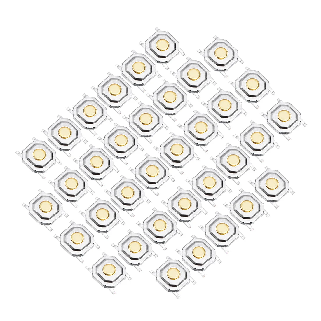 35PCS 5x5x1.5mm Momentary Panel PCB Surface Mounted Devices SMT Mount 4 Pins Push Button SPST Tactile Tact Switch