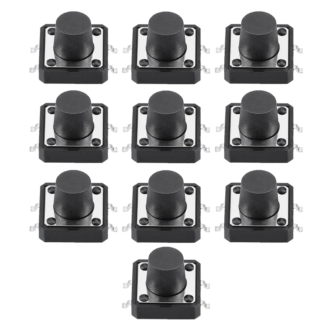 12x12x9mm Momentary Panel PCB Surface Mounted Devices SMT Mount 4 Pins Push Button SPST Tactile Tact Switch 10PCS