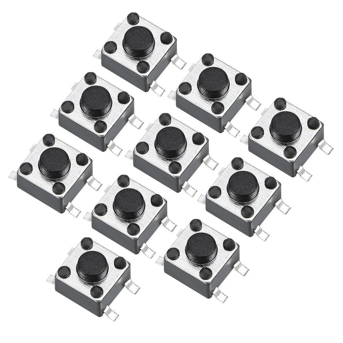 4.5x4.5x3.8mm Momentary Panel PCB Surface Mounted Devices SMT Mount 4 Pins Push Button SPST Tactile Tact Switch 10PCS