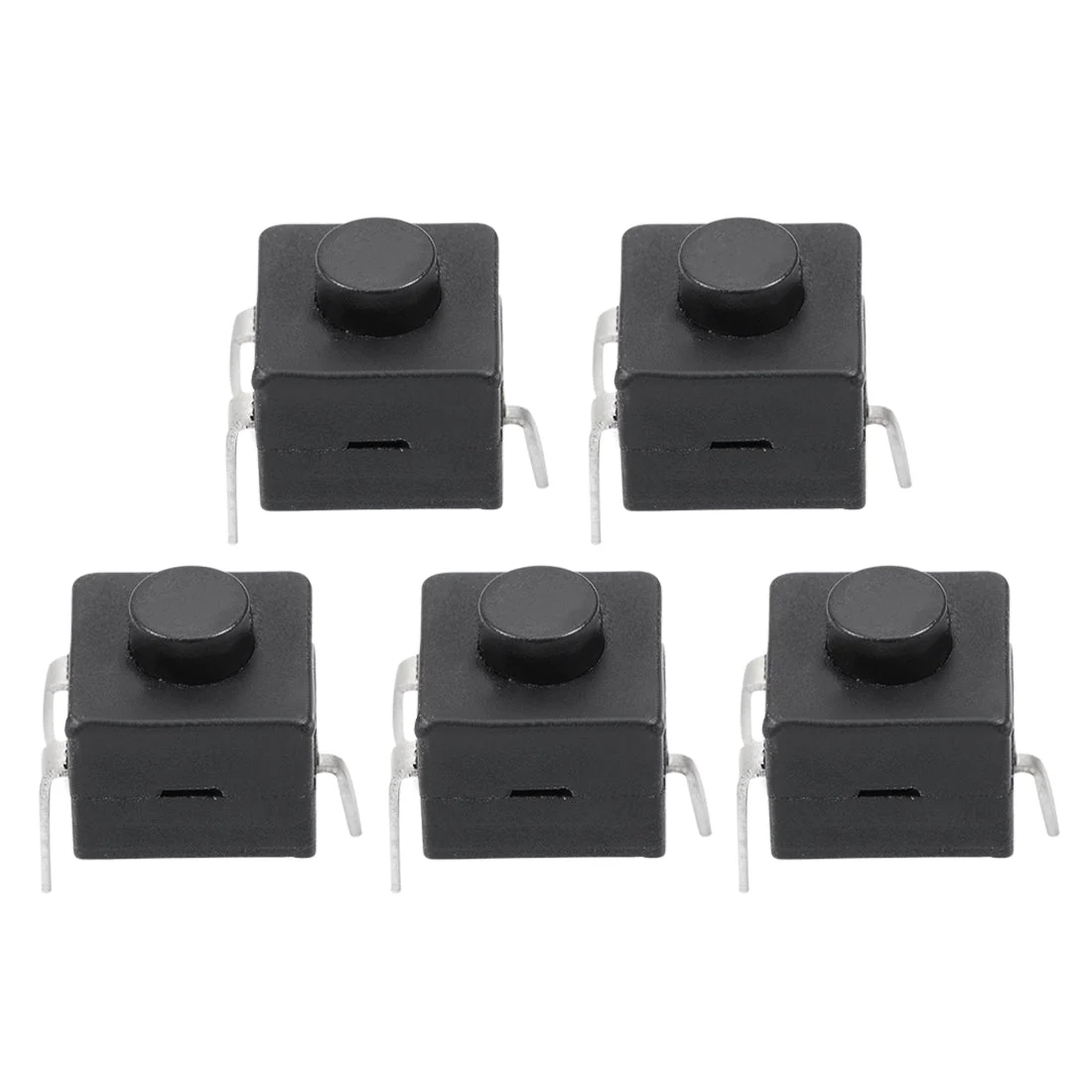 5Pcs 12x12x6.3mm 3 Poles PCB Latching Tactile Tact Push Button Switch for Torch