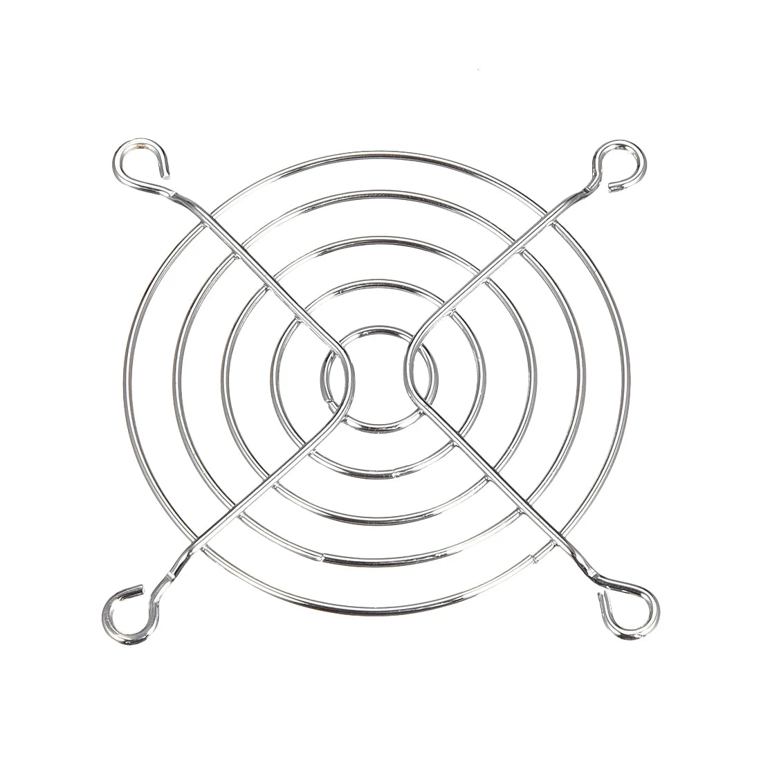 5pcs Finger Guard Metal Fan Grill Protector for 80mm x 80mm Case Fan Silver Tone