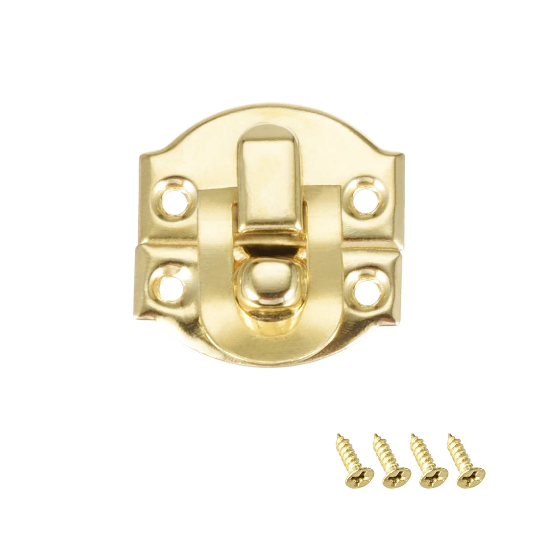 Box Latch, Retro Style Small Size Golden Decorative Hasp Jewelry cases Catch w Screws 50Set