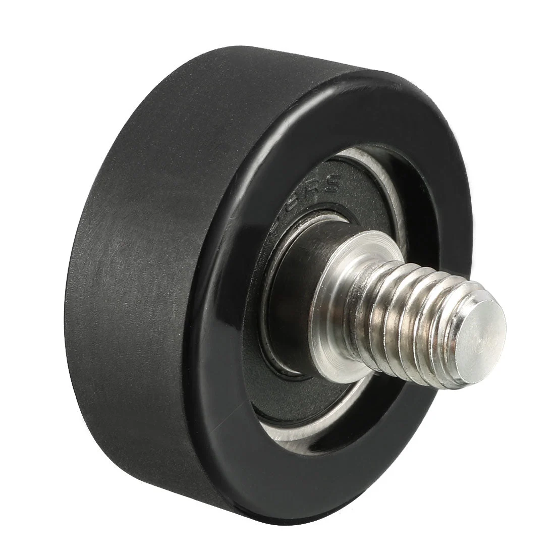 32x12x2mm Roller Idler Bearing Pulley Sliding Conveyor Wheel Threaded Rod M8*10 Black