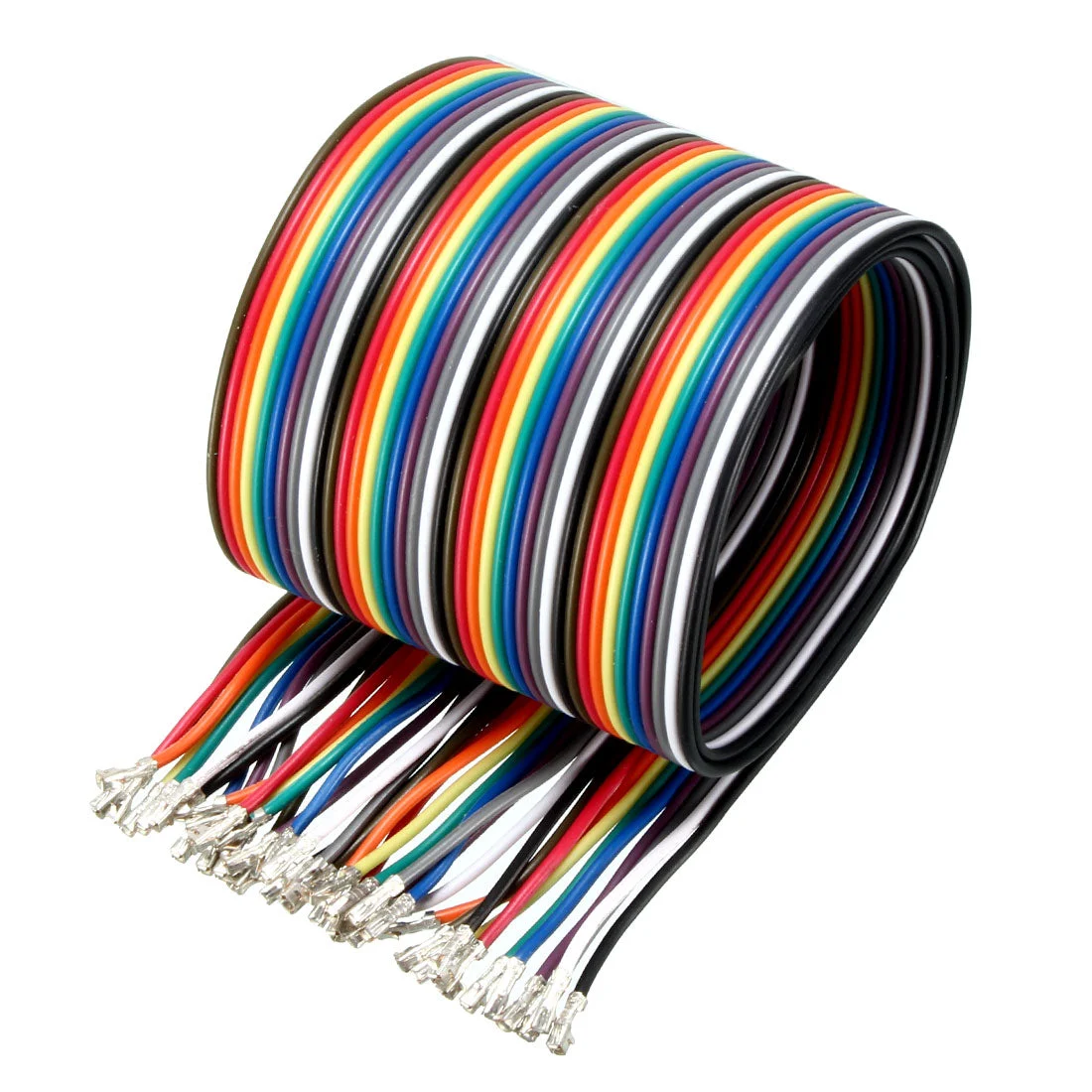 Female to Female 40P Jumper Wire 2.54mm Pitch Ribbon Cable Breadboard DIY 50cm Length