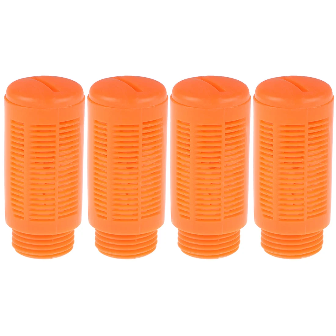 Uxcell Plastic Pneumatic Muffler Exhaust Air Line Silencer 1/2 PT Orange, 4pcs