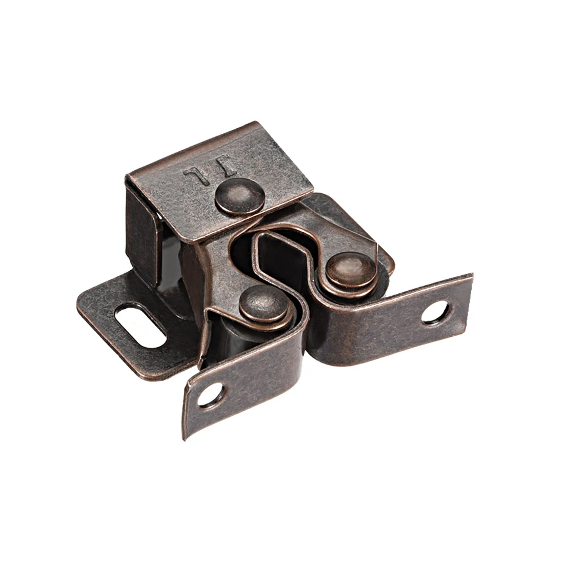Cabinet Door Double Roller Catch Ball Latch with Prong Copper Tone 20pcs