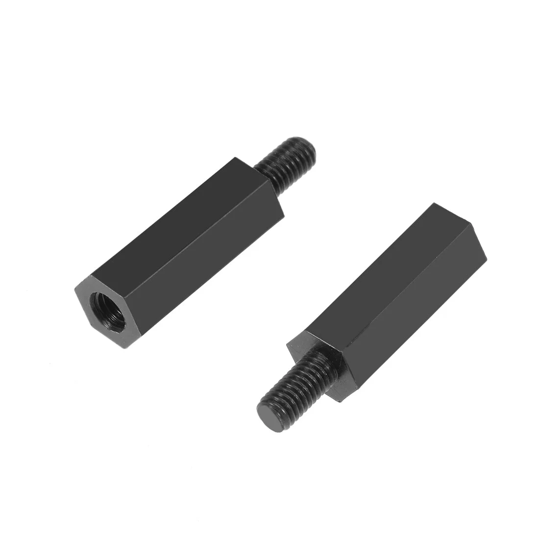 100pcs M3 15+6mm Male Female Thread Nylon Hex Standoff Spacer Screws PCB Pillar Black