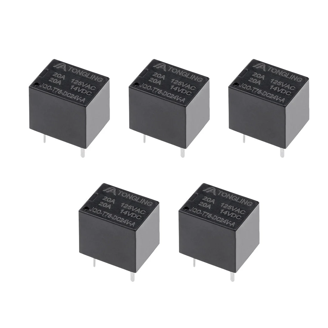 5 Pcs JQC-T78-DC24V-A DC 24V Coil SPST 4 Pin PCB Electromagnetic Power Relay