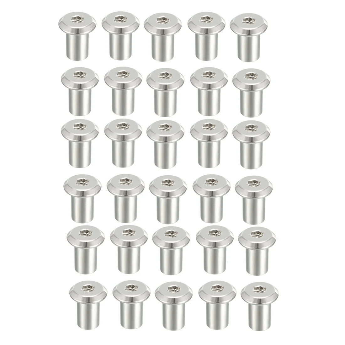 M6x12mm Rivet Hex Socket Head Insert Nut Screw Post Nickel Plated 30pcs