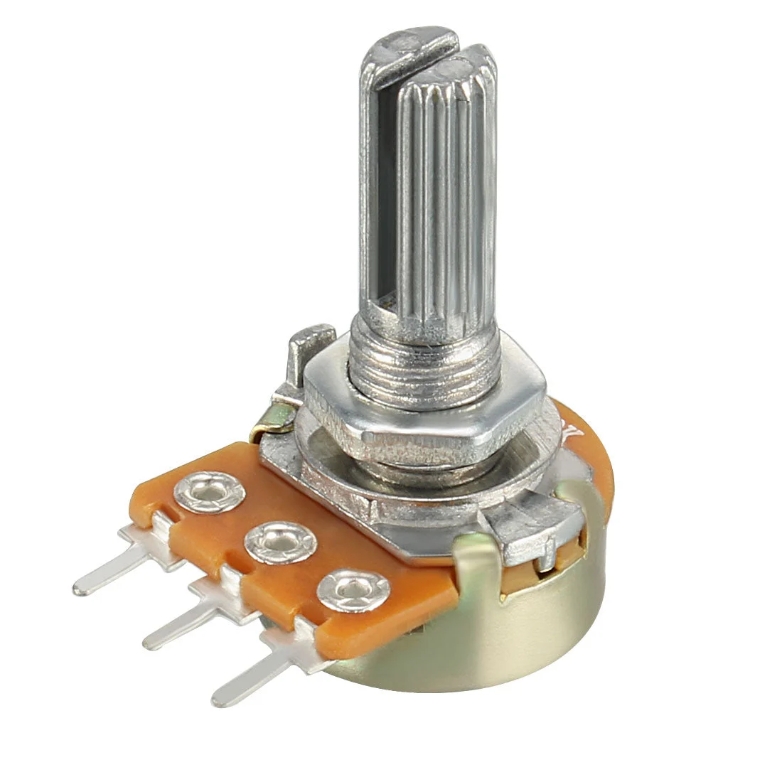 WH148 100K Ohm Variable Resistors Single Turn Rotary Carbon Film Taper Potentiometer