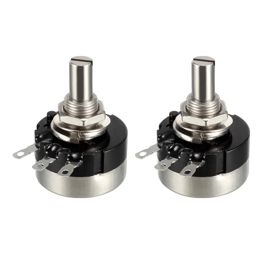 RV24YN20S 100K Ohm Variable Resistors Single Turn Rotary Carbon Film Potentiometer 2pcs