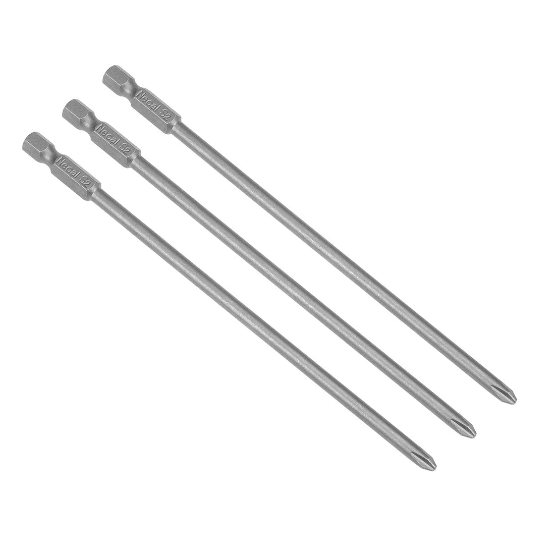 3 Pcs 1/4 Shank 150mm Length 4.5mm Phillips PH2 Magnetic S2 Screwdriver Bits