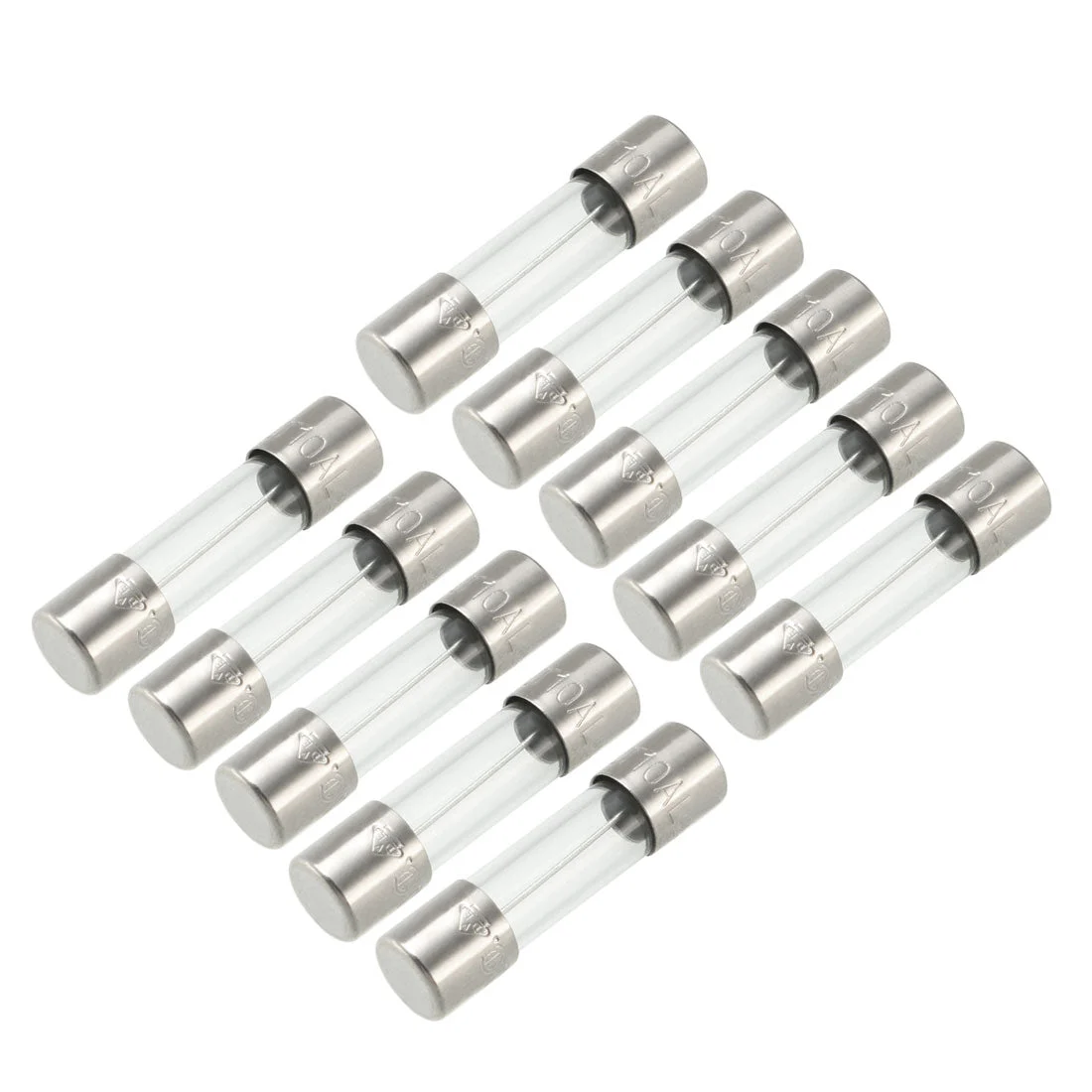 Slow Blow Glass Cartridge Fuse Tube Time Delay Fuse 5mm x 20mm 250V 10A 10Pcs
