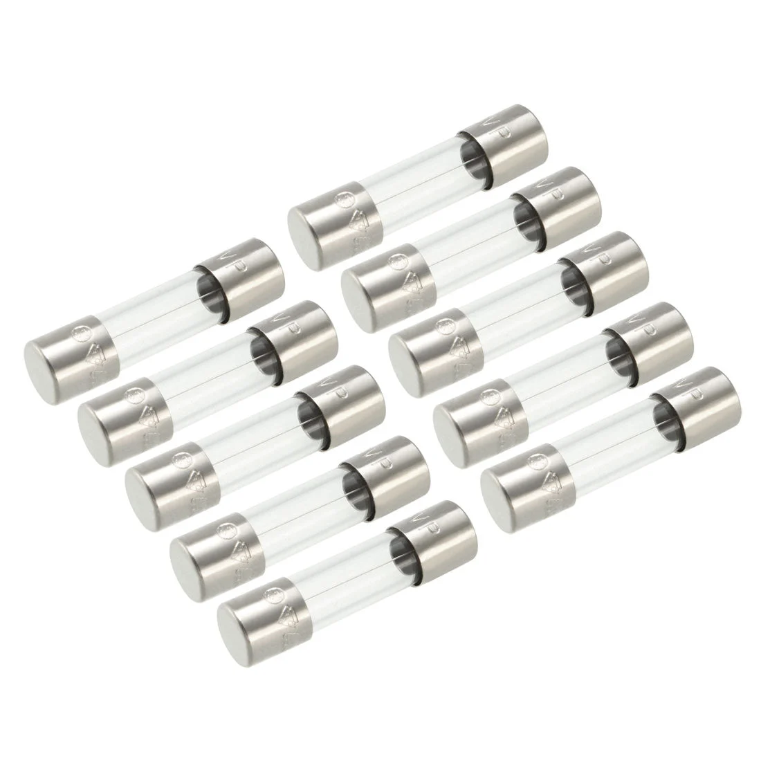 Slow Blow Glass Cartridge Fuse Tube Time Delay Fuse 5mm x 20mm 250V 2A 10Pcs
