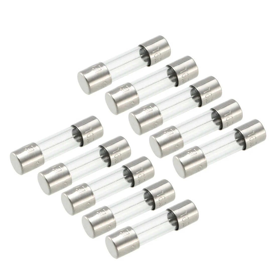 Slow Blow Glass Cartridge Fuse Tube Time Delay Fuse 5mm x 20mm 250V 6.3A 10Pcs