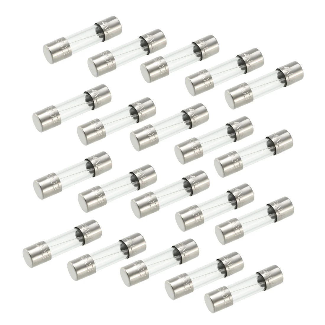 Slow Blow Glass Cartridge Fuse Tube Time Delay Fuse 5mm x 20mm 250V 4A 20Pcs