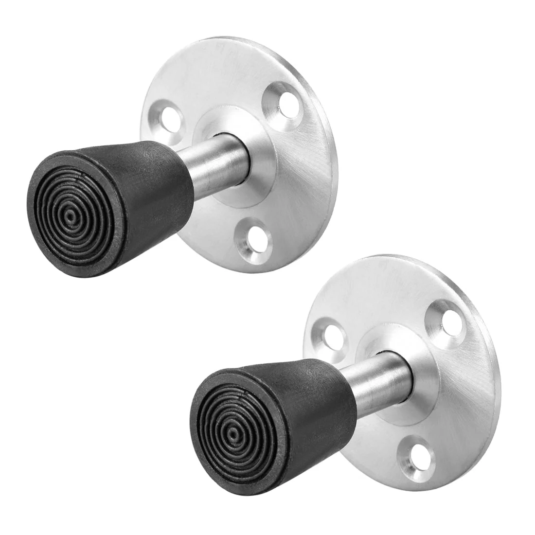 Door Stopper Stop Bumper Wall Protector Sound Dampening Wall Mount w Rubber Tip 50mm Long 2pcs