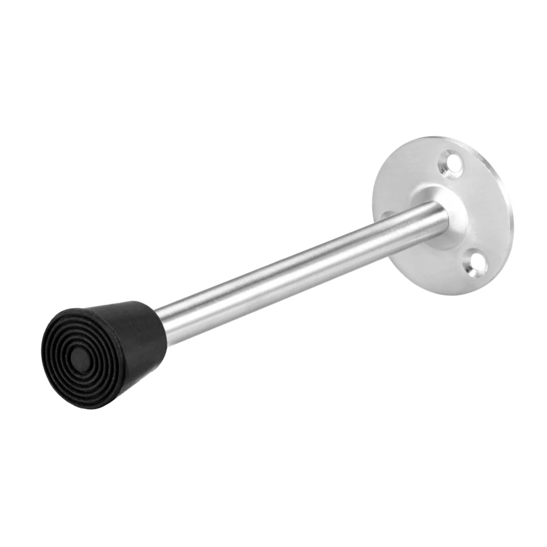 Door Stopper Stop Bumper Wall Protector Sound Dampening Wall Mount w Rubber Tip 155mm Long
