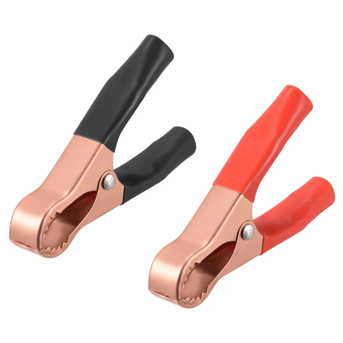 2pcs 50A Heavy-Duty Insulated Alligator Clips,Battery Crocodile Electrical Test Clamps,Battery Charger Clamp