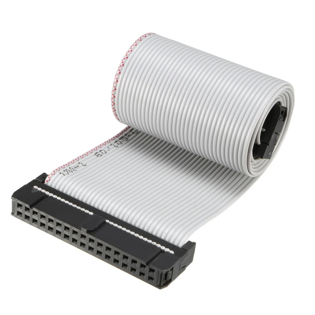 IDC Gray Wire Flat Ribbon Cable 34 Pins 48cm Length 2.54mm Pitch Type-B