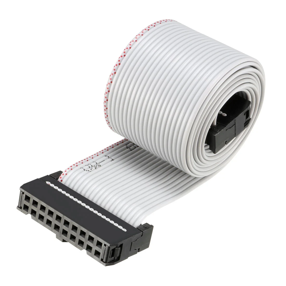 IDC Gray Wire Flat Ribbon Cable 20 Pins 66cm Length 2.54mm Pitch Type-C