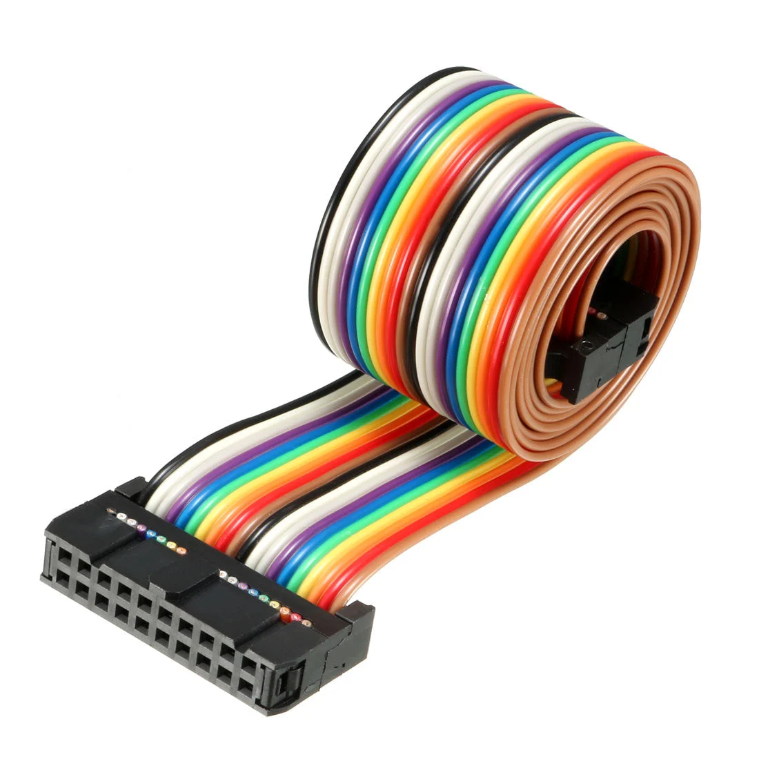 IDC Rainbow Wire Flat Ribbon Cable 20 Pins 66cm Length 2.54mm Pitch Type-B