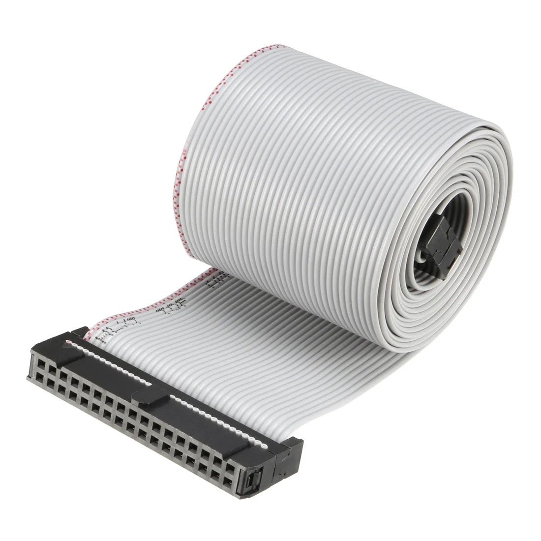 IDC Gray Wire Flat Ribbon Cable 34 Pins 128cm Length 2.54mm Pitch Type-B
