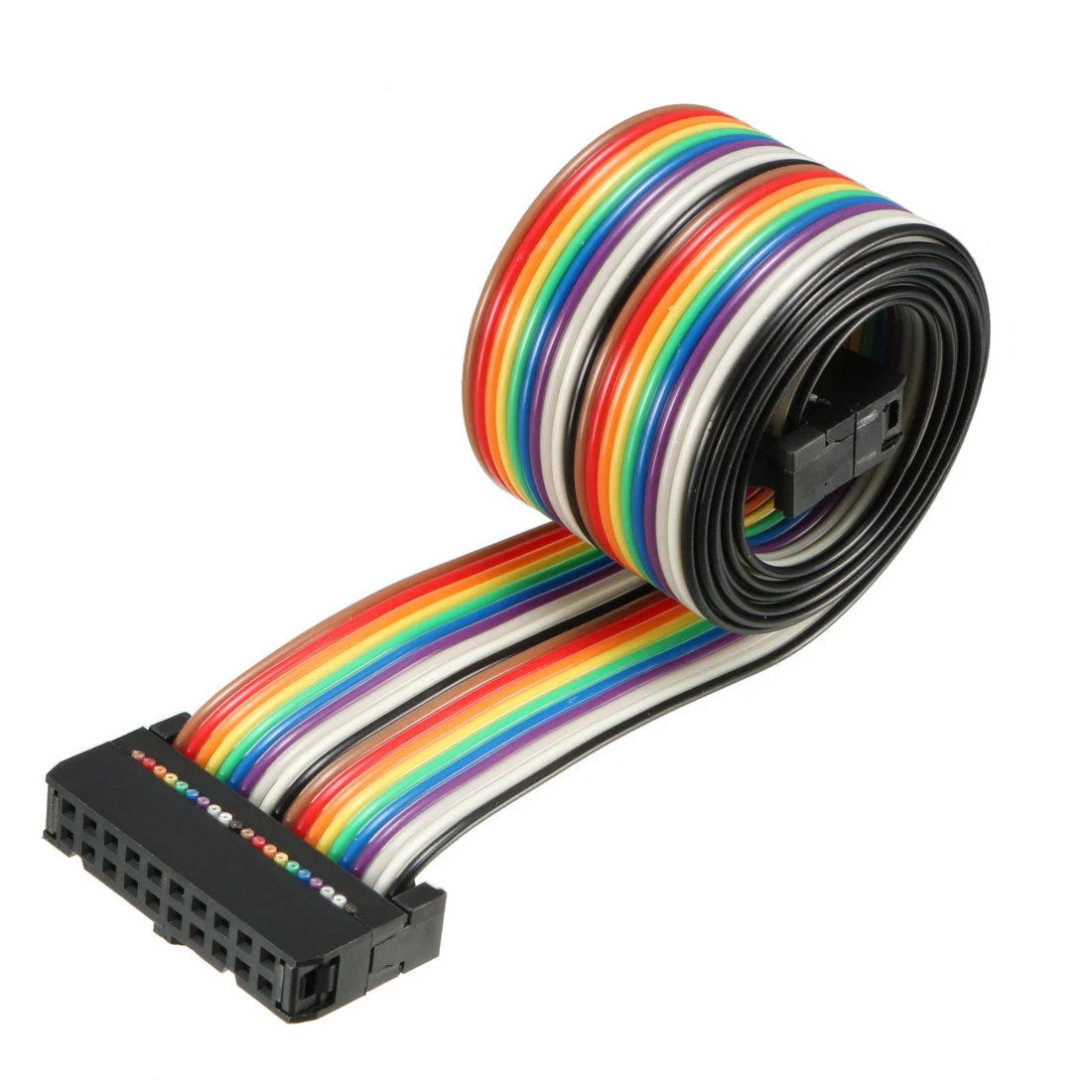 IDC Rainbow Wire Flat Ribbon Cable 20 Pins 66cm Length 2.54mm Pitch Type-C