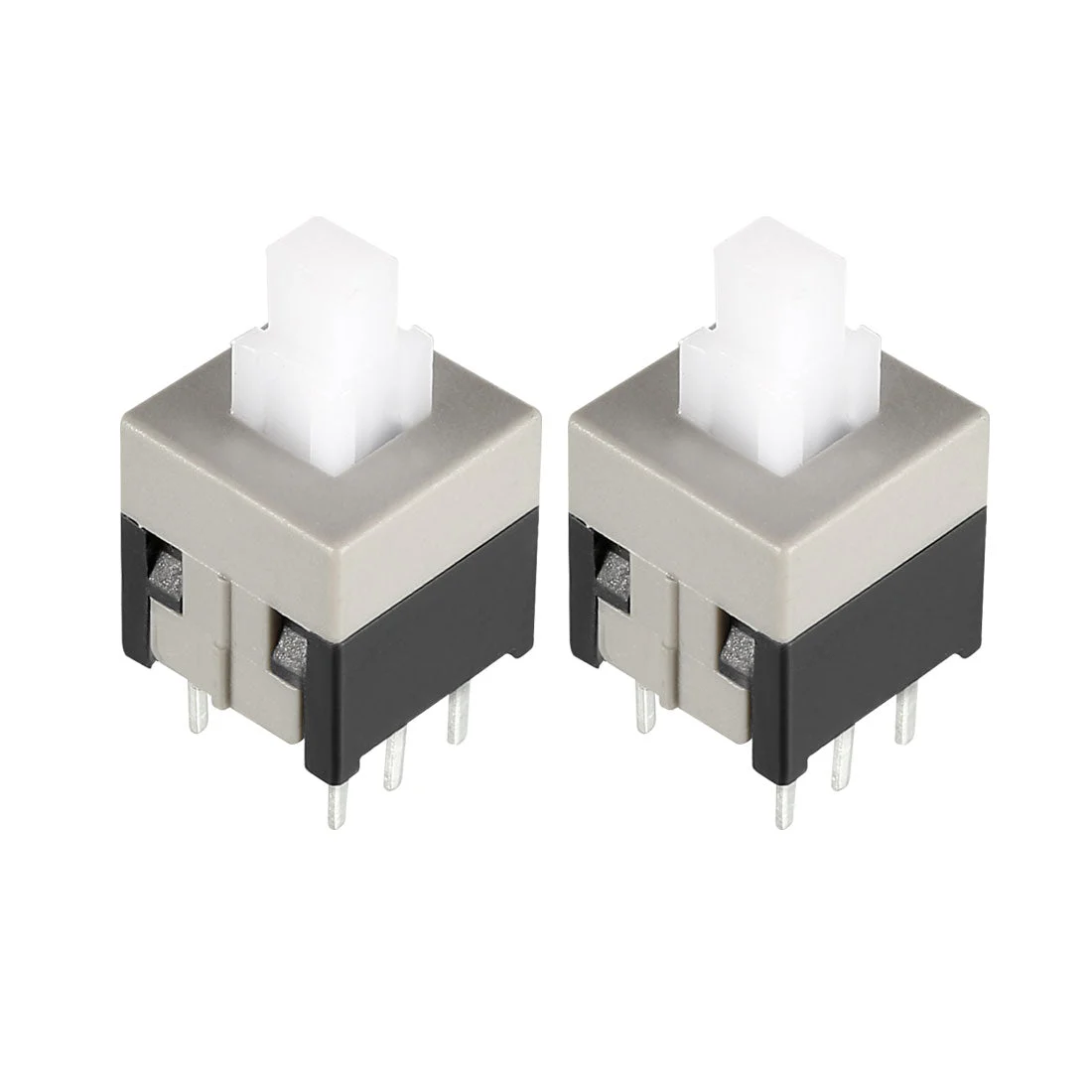 8.5x8.5x14mm PCB DIP Mounting Tact Tactile Push Button Switch Self Lock 6 Pin 10PCS