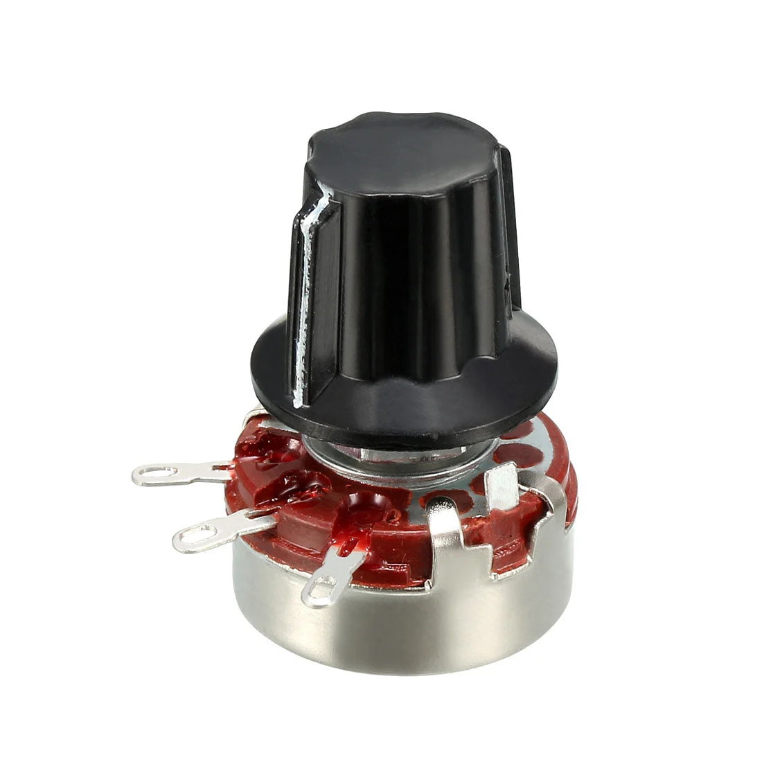 WTH118 470K Ohm Variable Resistors Single Turn Rotary Carbon Film Potentiometer w Knobs