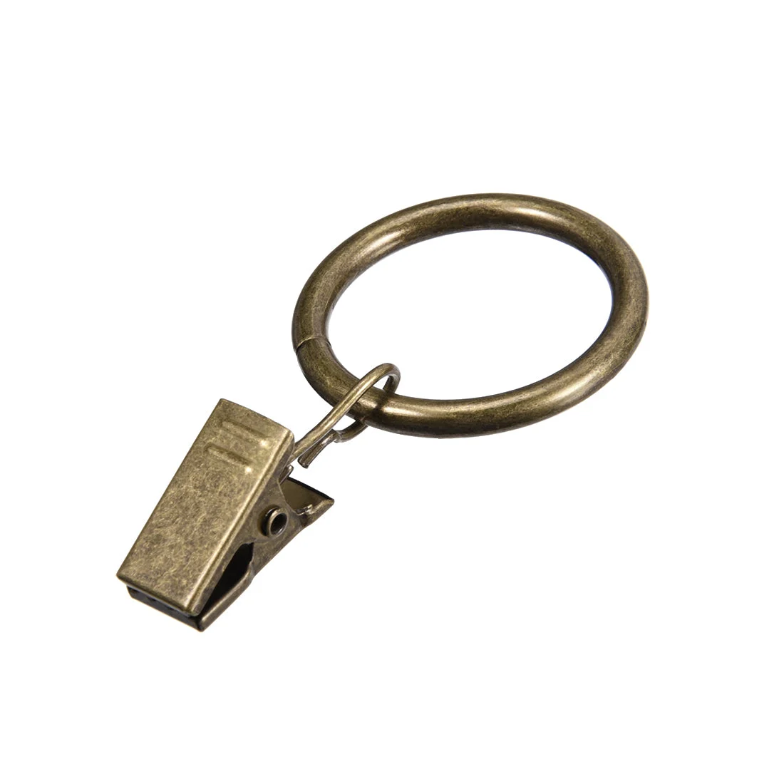 Curtain Clip Ring Hook Metal 1 Inch Inner Dia 3.5mm Thickness Bronze Tone 16Pcs