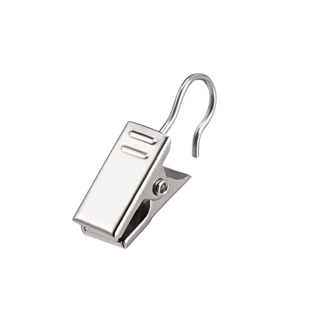 Curtain Clips with Hooks Metal 18mm Clip Length for Drapery, Photos, Art Craft Display and Home Decoration Silver Tone 30 Pcs