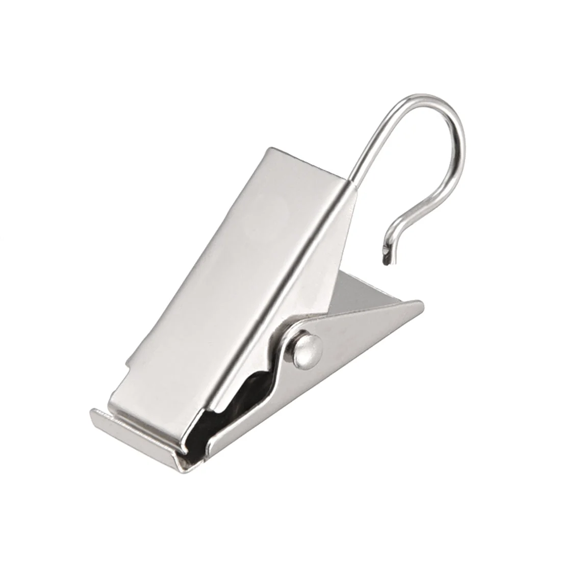 Curtain Clips with Hooks Metal 1 Inch Clip Length for Drapery, Photos, Art Craft Display and Home Decoration Silver Tone 10 Pcs