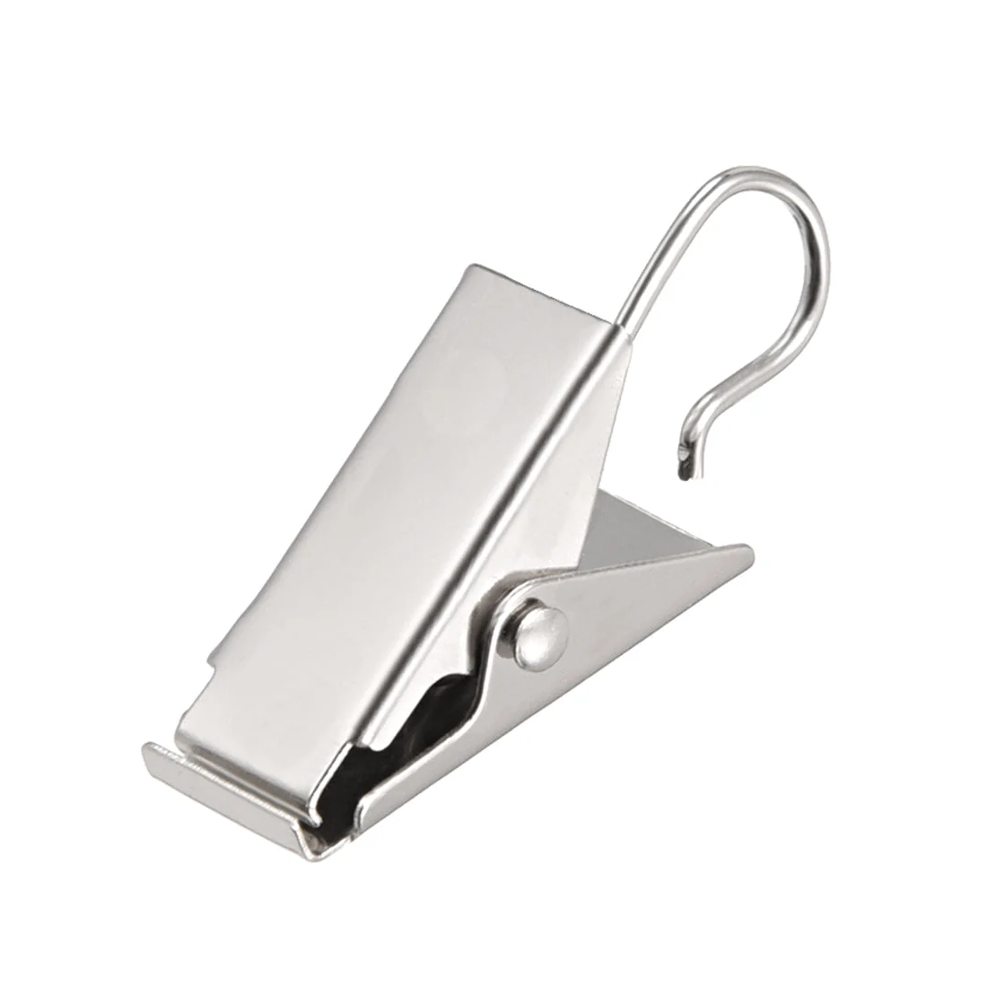 Curtain Clips with Hooks Metal 1 Inch Clip Length for Drapery, Photos, Art Craft Display and Home Decoration Silver Tone 30 Pcs