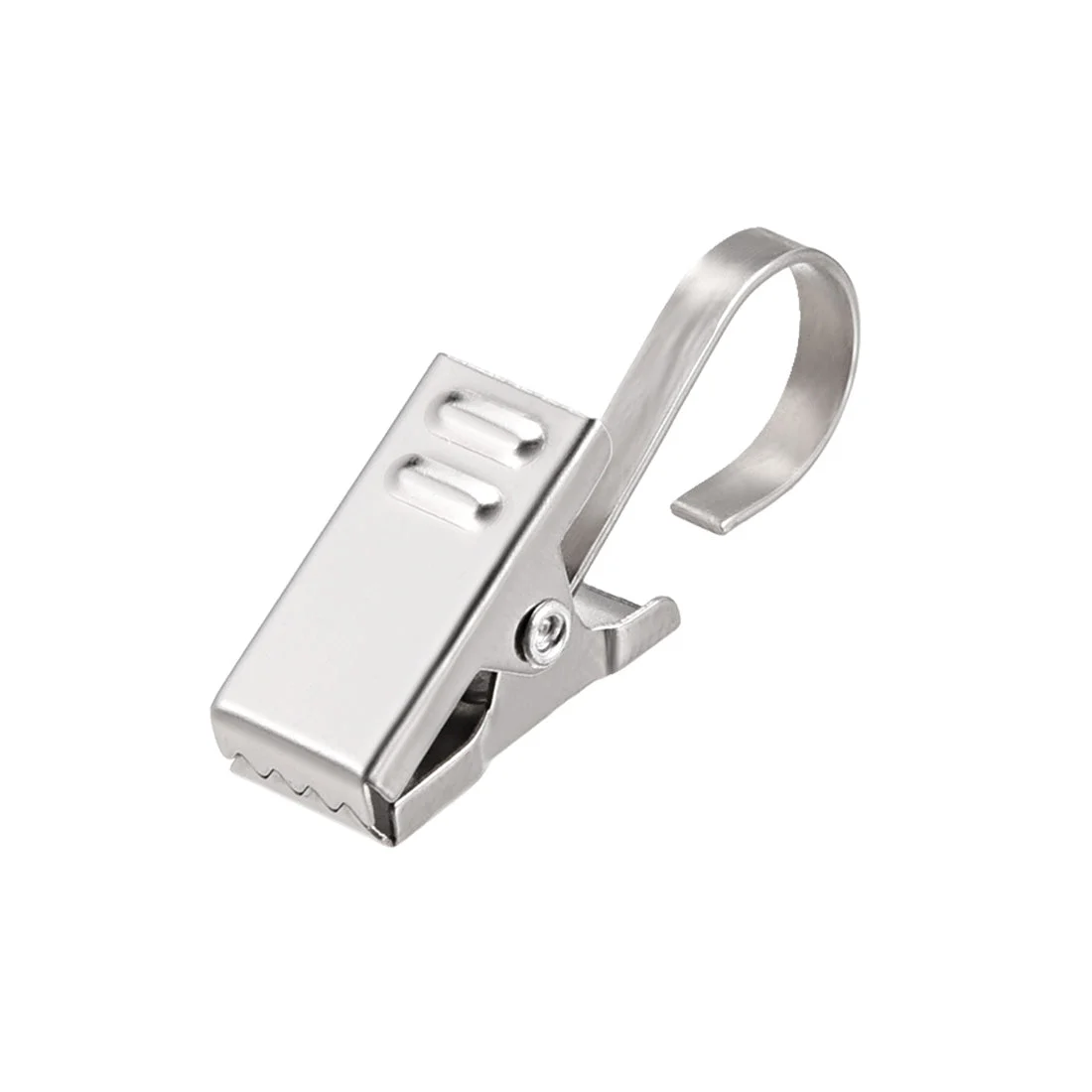 Curtain Clips with Hooks Stainless Steel for Drapery, Photos and Home Decoration Silver Tone 10 Pcs