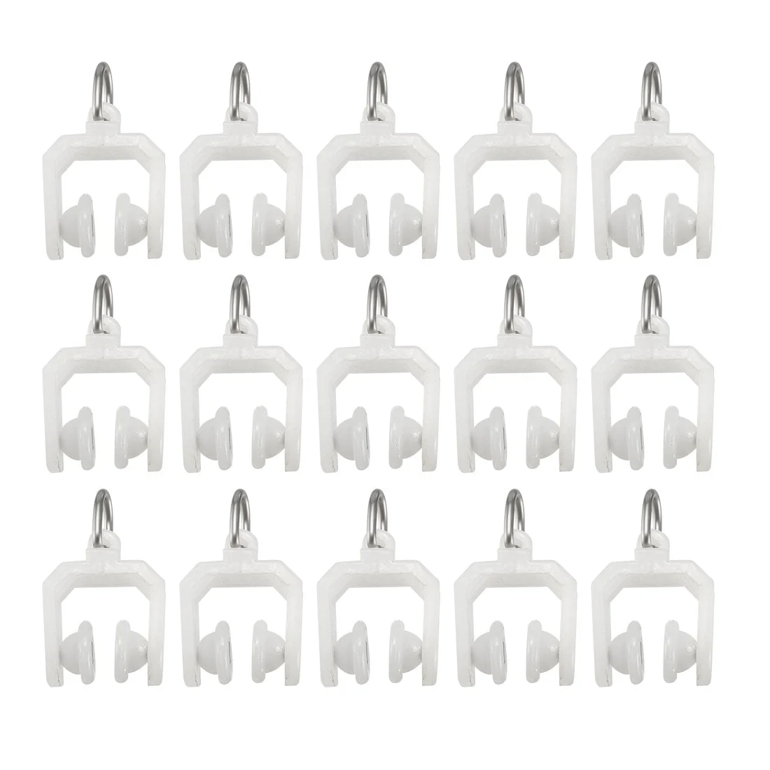 Uxcell Curtain Track Rollers Plastic Twin Wheeled Carriers 9mm Dia 50Pcs