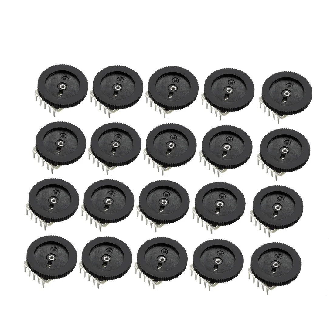 50K Ohm Dial Wheel Potentiometer for Audio Stereo Volume Switch Control 16x2mm 20Pcs