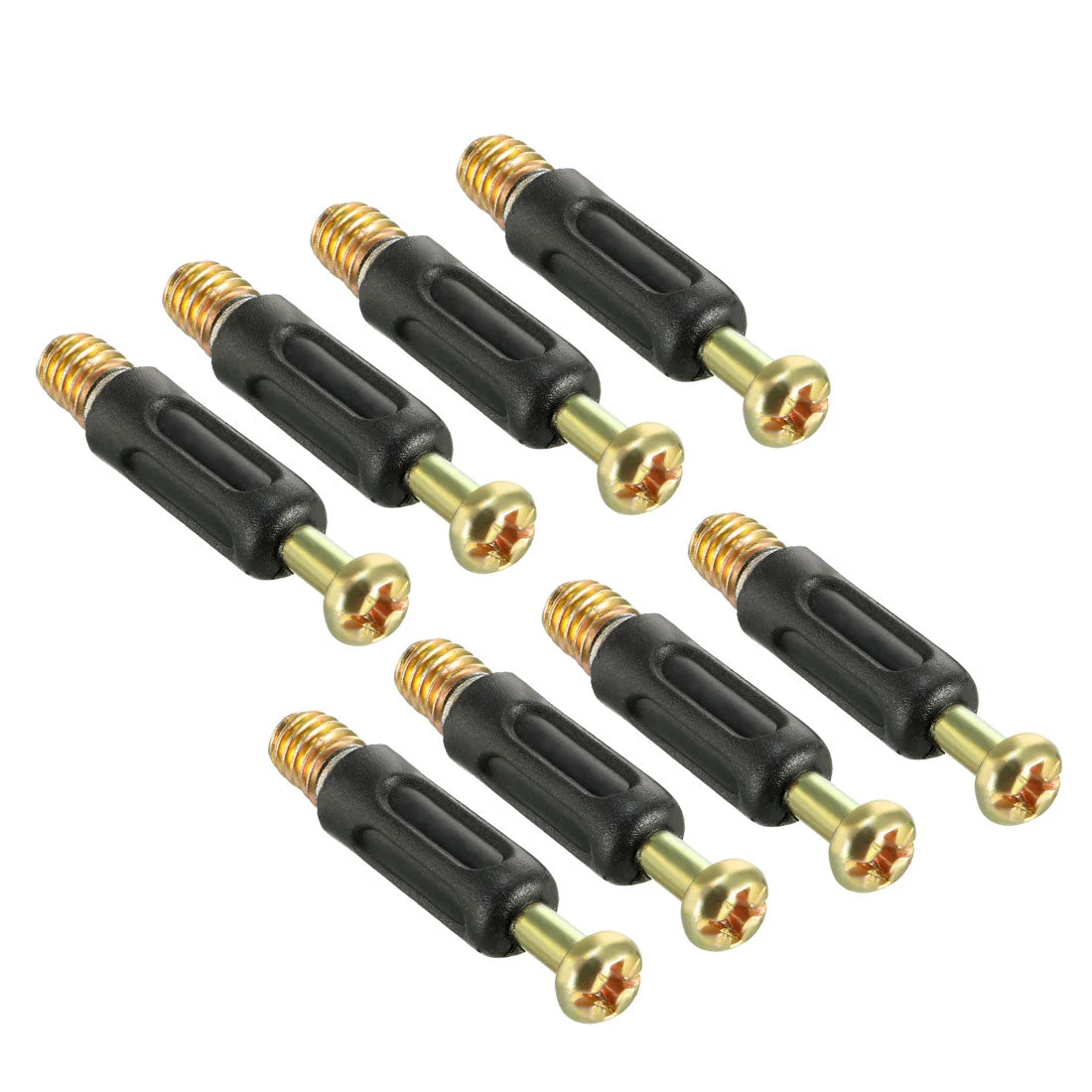 Furniture Connecting Fittings 6mm Thread Dia Screws Fastener Plastic Covered 8 Pcs