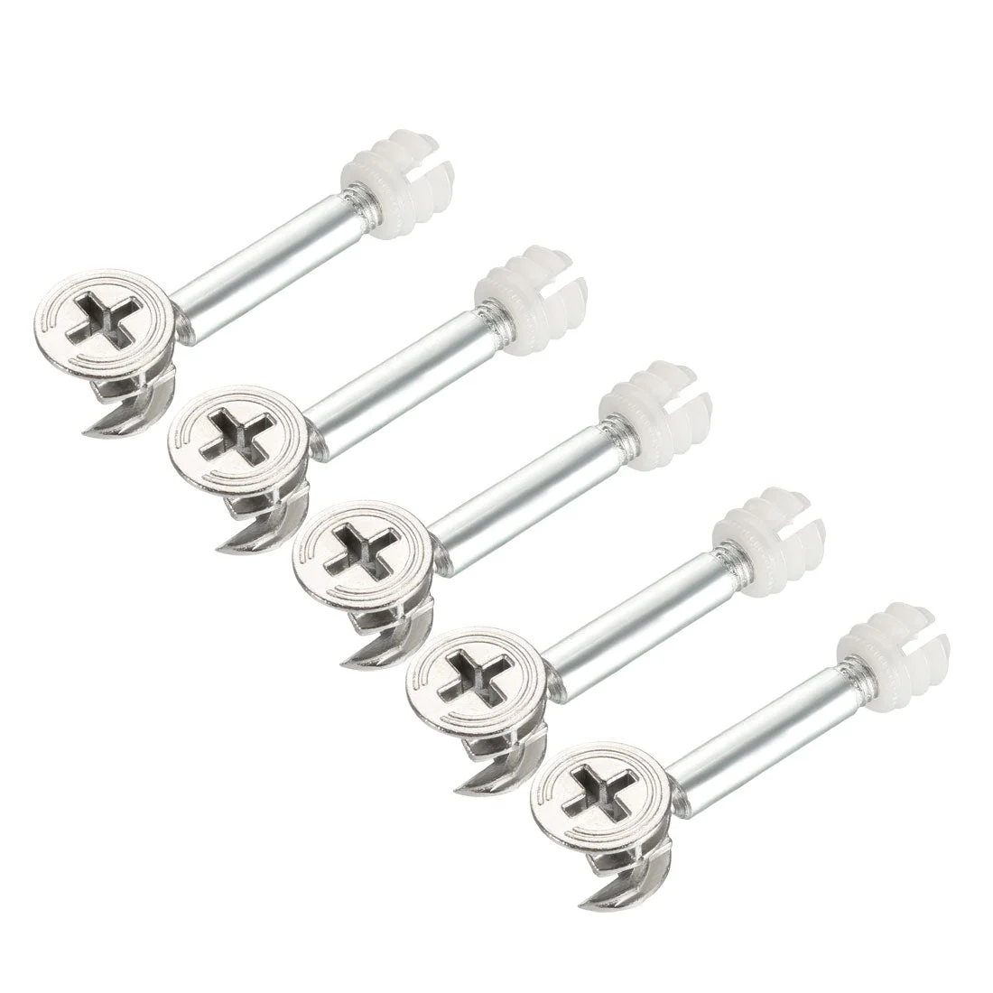 5 Sets Furniture Connecting 15mm OD Cam Fitting with Dowel Nut Assembly