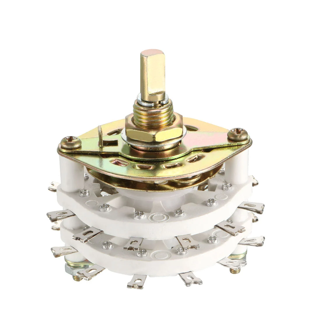 6P3T 6 Pole 3 Position Selectable 2 Deck Band Channel Rotary Switch Selector