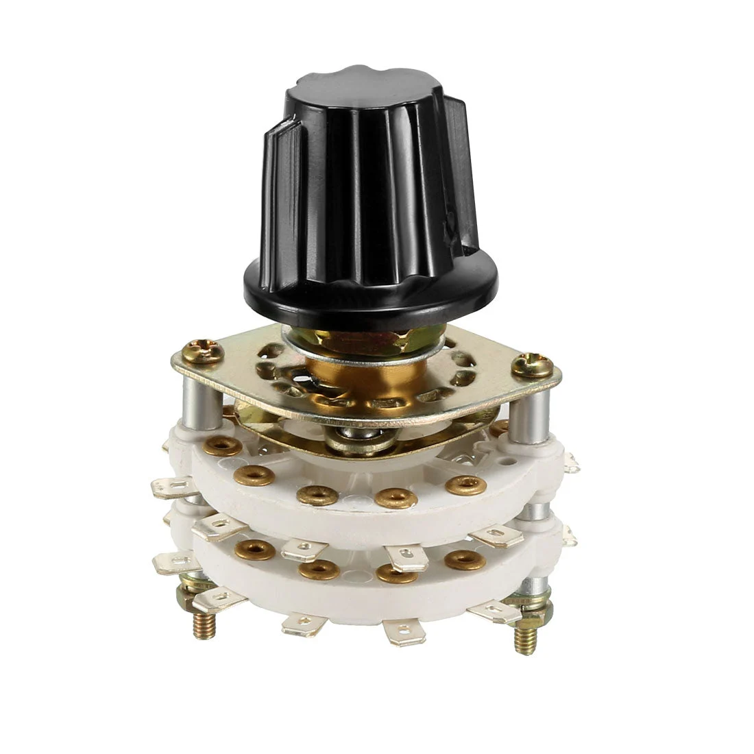 2P10T 2 Pole 10 Throw 2 Deck Band Channel Rotary Switch Selector with Knob