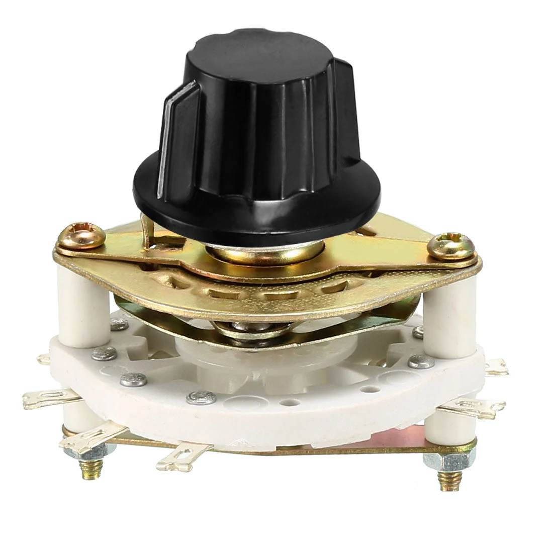 2P3T 2 Pole 3 Position 1 Deck Band Channel Rotary Switch Selector with Plastic Knob