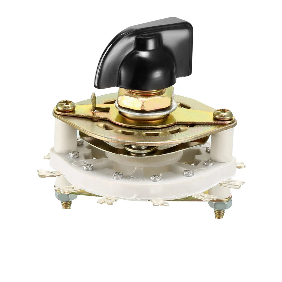 3P3T 3 Pole 3 Position 1 Deck Band Channel Rotary Switch Selector with Plastic Knob
