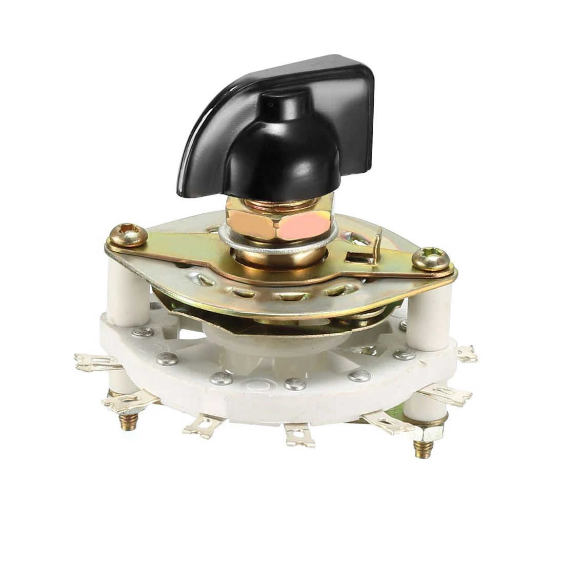 1P9T 1 Pole 9 Position 1 Deck Band Channel Rotary Switch Selector with Plastic Knob