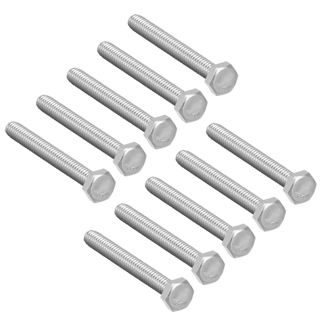 M6x55mm Hex Bolts 304 Stainless Steel Hexagon Screw Bolt 10pcs