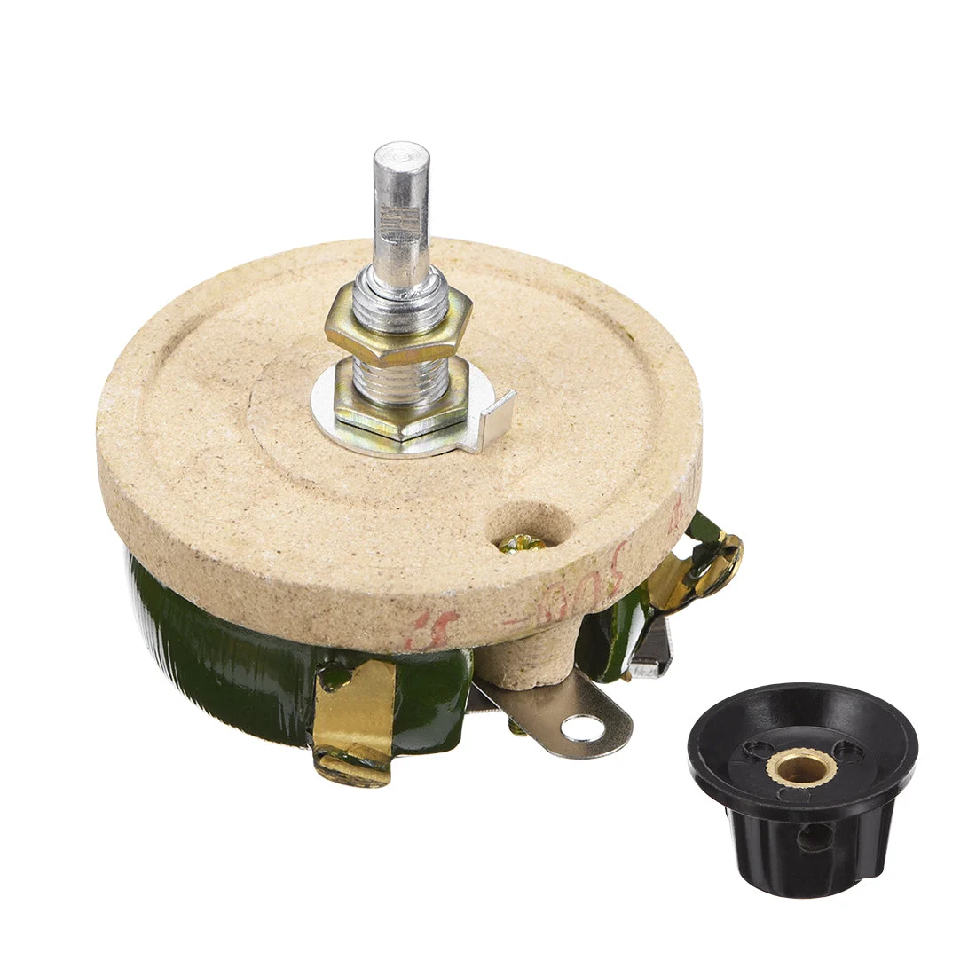 50W 300R Ohm Wirewound Ceramic Potentiometer Variable Rheostat Resistor with Knob
