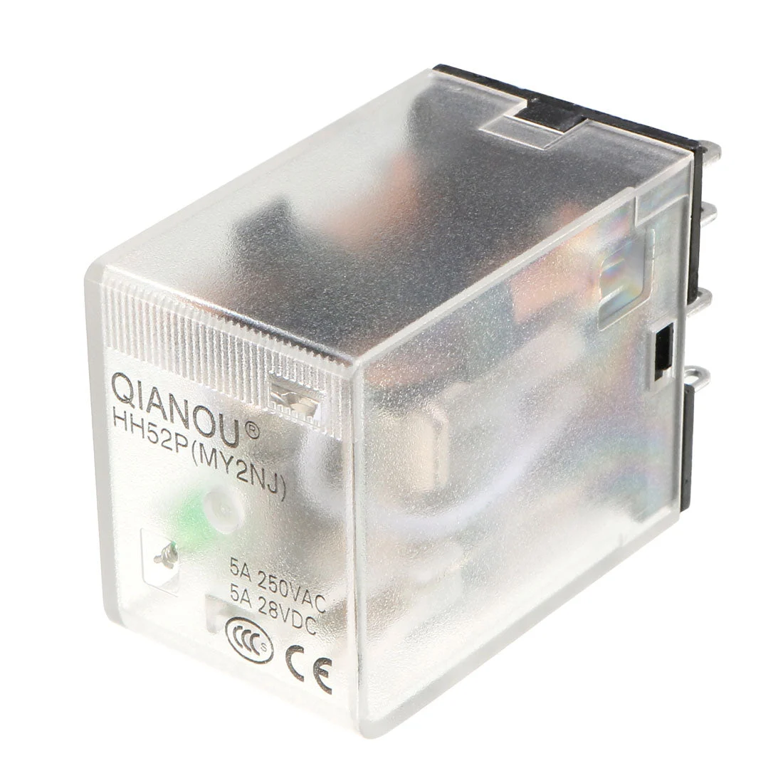 DC 48V Coil Green Indicator Light 8 Pin DPDT Electromagnetic General Purpose Power Relay